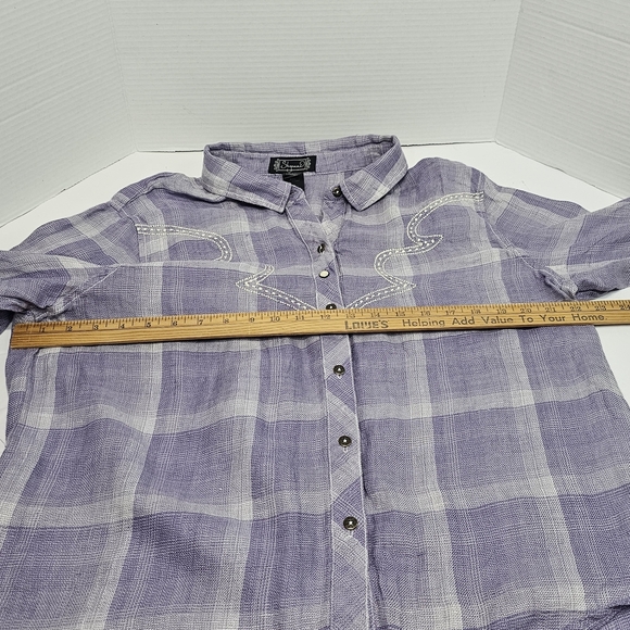 Shyanne Western Shirt Women's Sz XXL Purple Long Sleeve Cowgirl - Picture 8 of 10